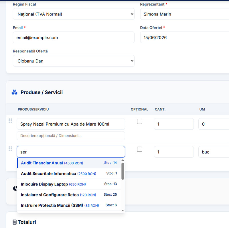 Sincronizare Stocuri si Facturi CRM